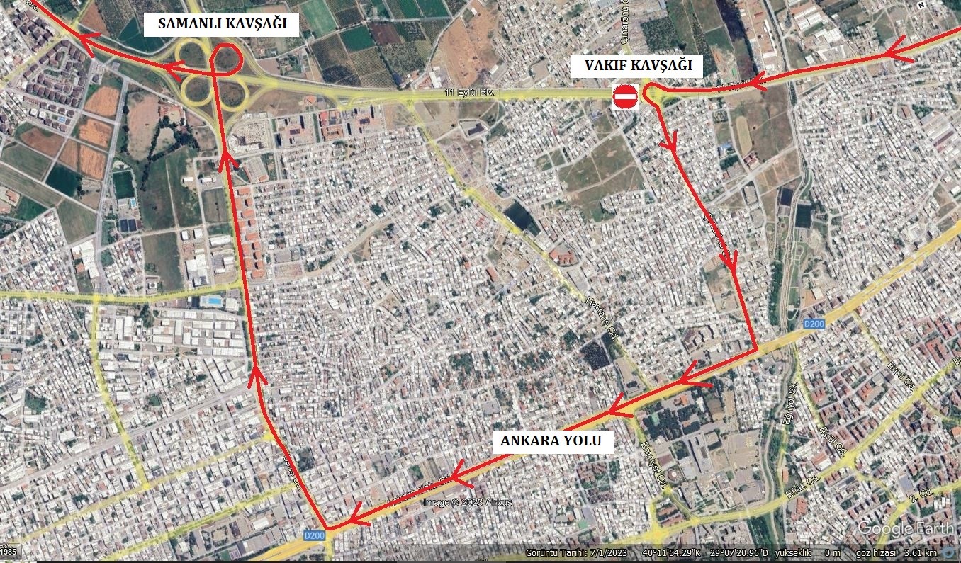 11 Eylül Bulvarında Trafik Düzenlemesi