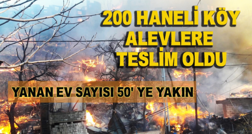 200 Haneli Köyde Feci Yangın