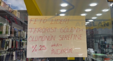 İznik'te Esnaf, Fethullah Gülen'in ölümüne özel indirim başlattı