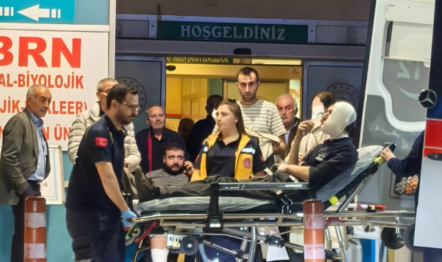 Kopan halat yüzüne çarptı