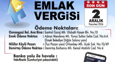Osmangazi Belediyesi’nden vergi ödeme kolaylığı