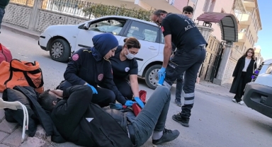 Otomobil ile motosiklet çarpıştı, sürücü yaralandı