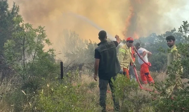 Bursa’da orman yangını köydeki evlere sıçradı...Büyük panik yaşanıyor