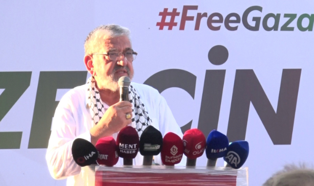 Bursa'da yüzlerce kişi Gazze için yürüdü