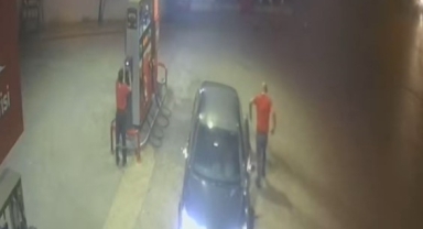 Bursa’da Benzin İstasyonunda Film Gibi Anlar