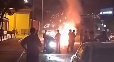 Bursa’da Seyir Halindeki Araç Alev Aldı