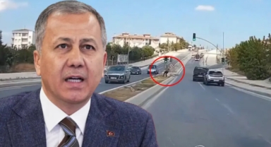 Trafikte tartıştığı sürücüye taşla saldıran maganda yakalandı