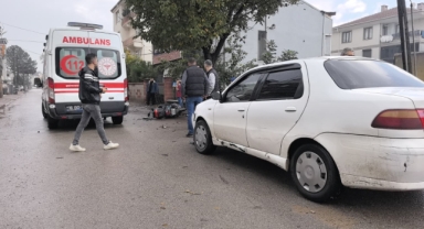 Bursa İnegöl’de otomobil ile motosiklet çarpıştı: Sürücü yaralandı