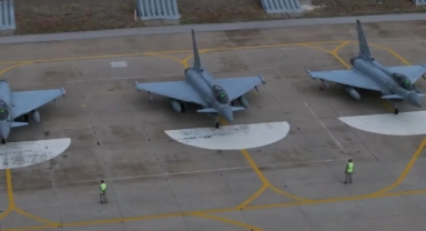 Eurofighter’lar, Türk hava sahasında F-16’lar tarafından karşılandı