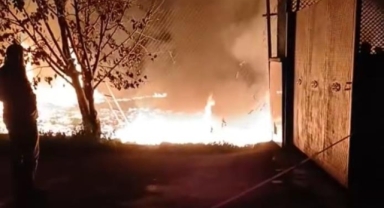 Bursa’da Trafoda Çıkan Yangın Meyve Kasalarına Sıçradı