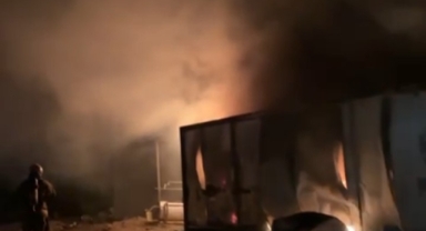 Bursa’da İşçi Barakasında Yangın Paniği