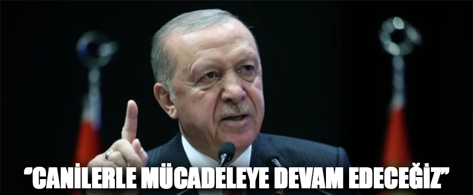 Cumhurbaşkanı Erdoğan:Canilerle mücadelemiz sürecek