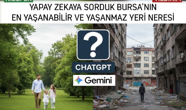 Yapay Zekaya göre Bursa'nın en çok yaşanabilir yeri Nilüfer oldu