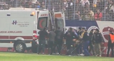 Galatasaray–Fethiyespor maçı öncesi tribünde korkutan kaza