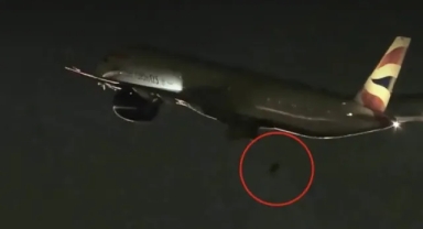 Las Vegas'ta British Airways Uçağının İniş Takımı Tekerleği Düştü