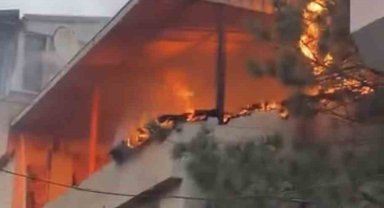 Bursa'da yangında daire alev topuna döndü