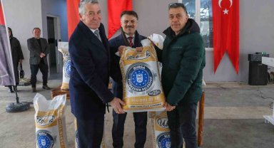 Büyükşehir'de üreticiye fidan ve tohum desteği