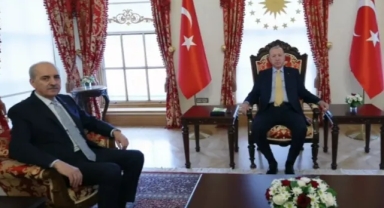 Cumhurbaşkanı Erdoğan, TBMM Başkanı Numan Kurtulmuş’u Kabul Etti