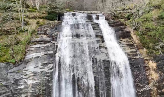 Kar suları Suuçtu Şelalesini coşturdu...