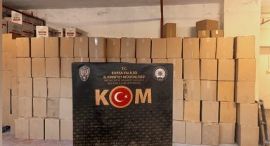 Bursa'da 3 milyon kaçak makaron ele geçirildi