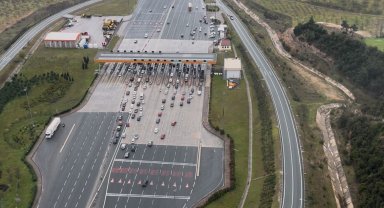 Bursa'da bayram trafiiğine helikopterli denetim