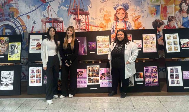 Liseli öğrencilerden 8 Mart'a anlamlı sergi