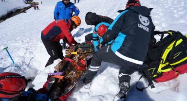 Uludağ'da çığ arama kurtarma tatbikatı gerçekleşti