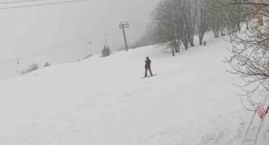 Uludağ'da Mart sonunda kar sürprizi