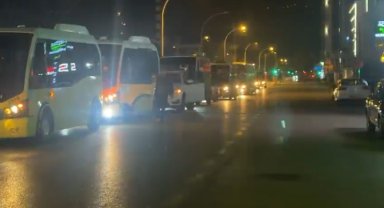 Zam konusundan anlaşma çıkmayınca Bursa'da otobüsçüler konvoyla eylem yaptı