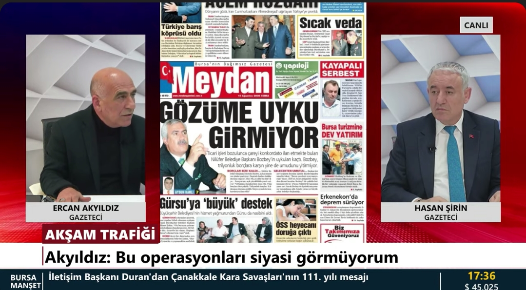 Bursa ve Türkiye Gündemi Akşam Trafiği Programında Masaya Yatırıldı