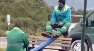 Tahteravalliye binen temizlik işçileri güldürdü