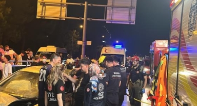 Bursa'da Takla Atan Otomobil Kamerada! Feci Kaza Kask Kamerasına Yansıdı 