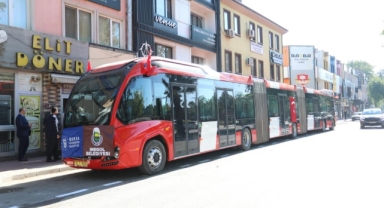 İnegöl’de İlk Metrobüs Hattı İçin Deneme Sürüşü Yapıldı