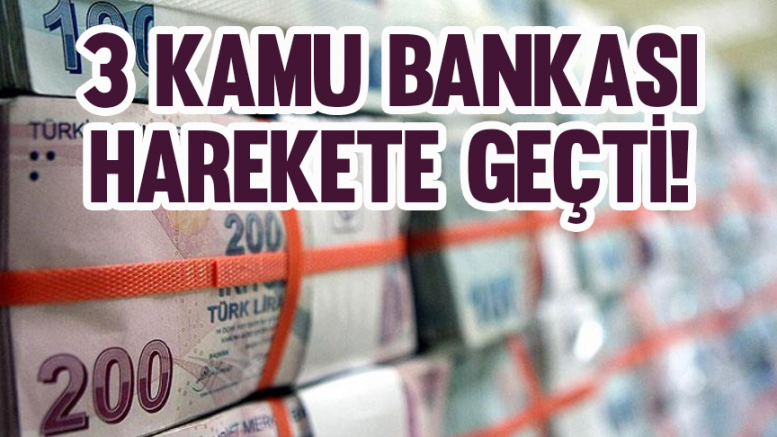 3 Kamu Bankası Harekete Geçti!