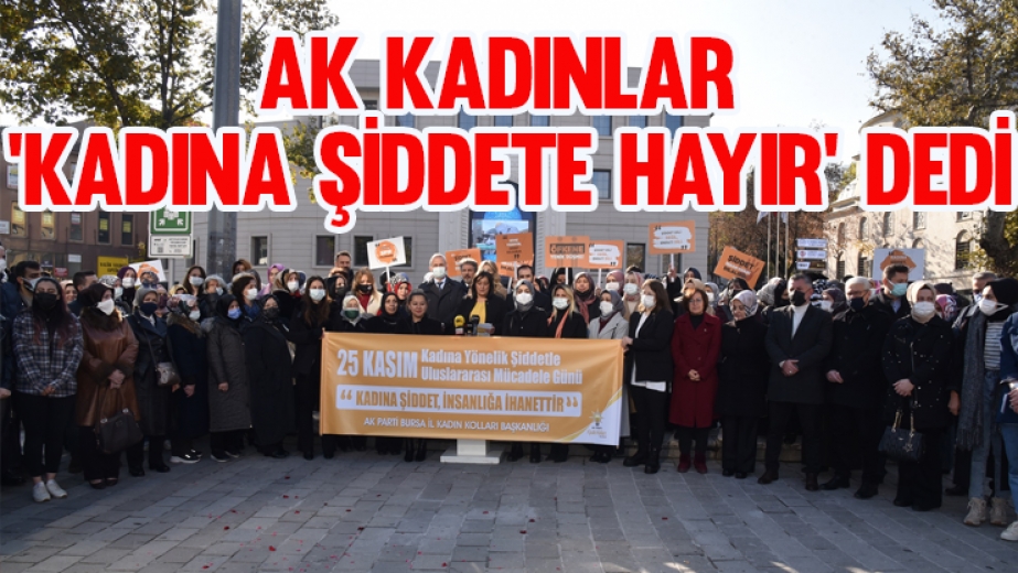 AK Kadınlar 'Kadına Şiddete Hayır' Dedi