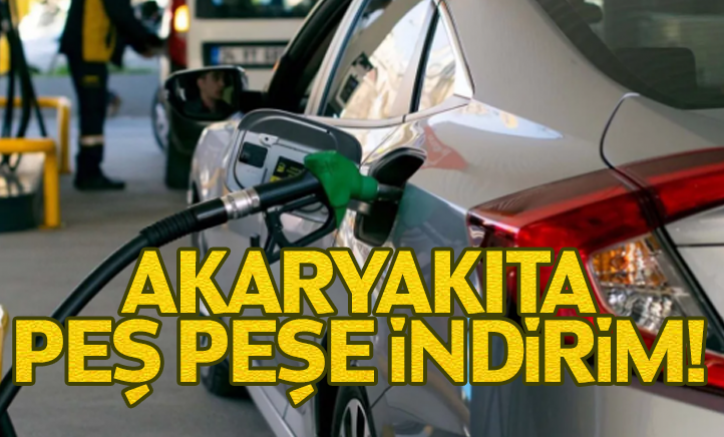 Akaryakıta peş peşe indirim!