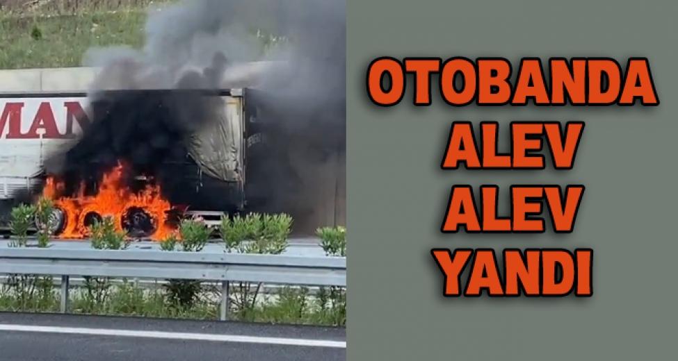 Alev Alev Yanan Tırı Otobandaki Sürücüler Söndürdü
