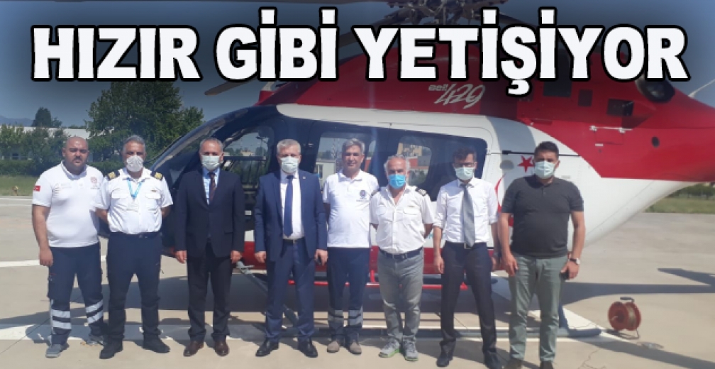 Ambulans Helikopter Acil Hastalara Hızır Gibi Yetişiyor