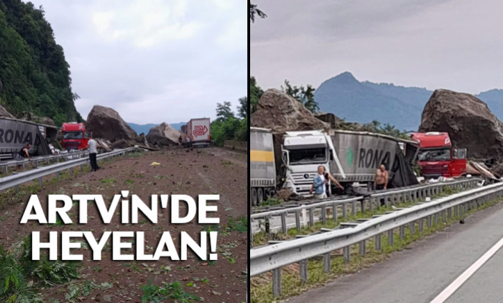 Artvin'de heyelan