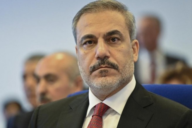 Bakan Fidan Ürdünlü mevkidaşı Safadi ile açıklama yapıyor