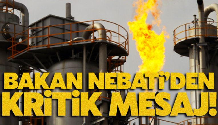 Bakan Nebati'den kritik mesaj!