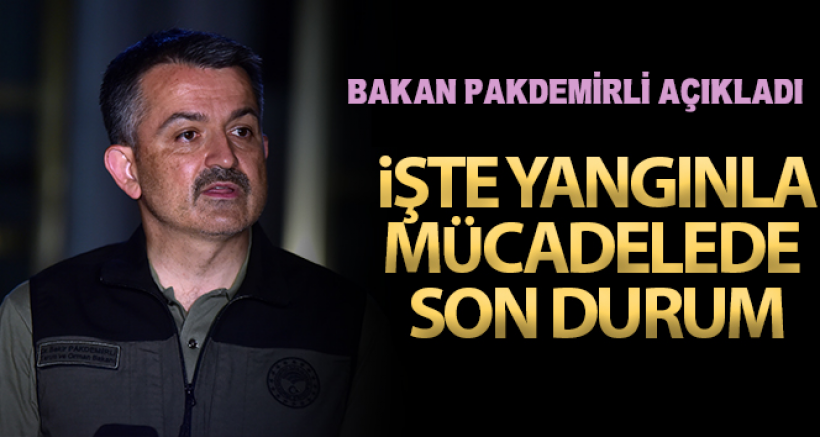 Bakan Pakdemirli Yangınla Mücadelede Son Durumu Açıkladı