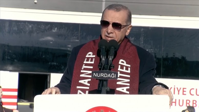 Başkan Erdoğan'dan Gaziantep'te temel atma töreninde konuşuyor