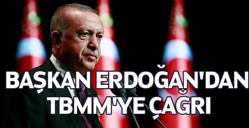 Başkan Erdoğan'dan TBMM'ye çağrı