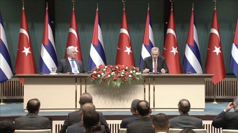Başkan Erdoğan ile Küba Devlet Başkanı'ndan ortak basın toplantısı