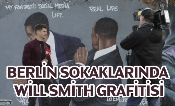 Berlin sokaklarında Will Smith grafitisi