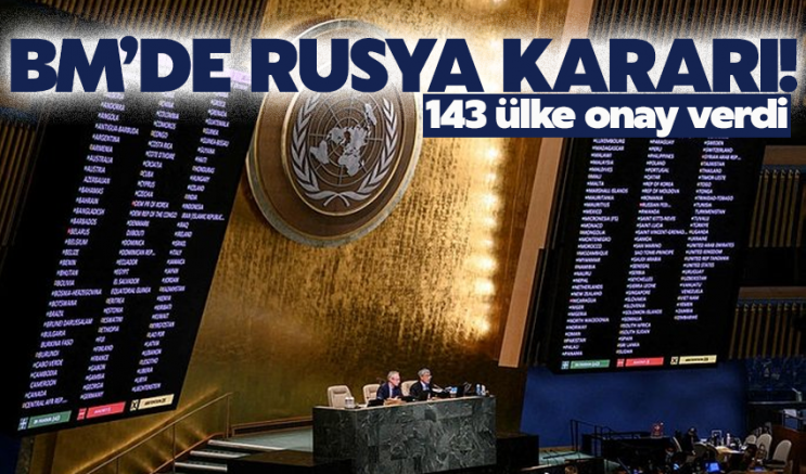 BM'de 143 ülkenin oyuyla Rusya'ya Ukrayna kınaması