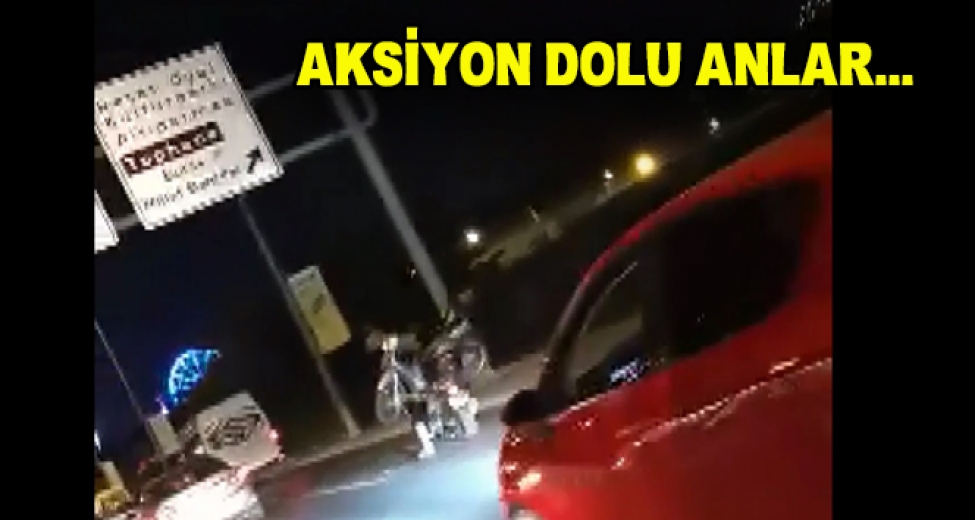 Bursa'da Motor Üstünde Motor Taşıdı