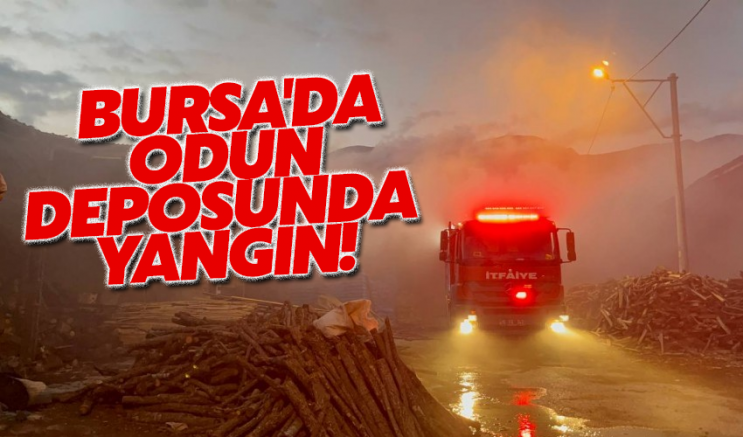 Bursa'da odun deposunda yangın!