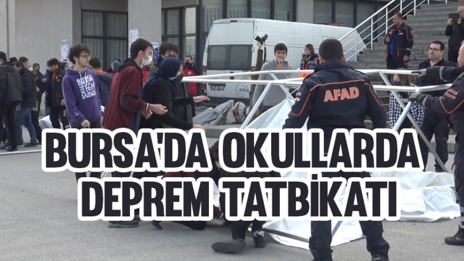 Bursa'da Okullarda Deprem Tatbikatı